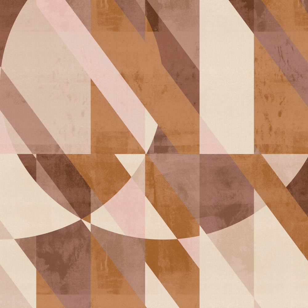 Mid Century Bauhaus Shapes in pink terra