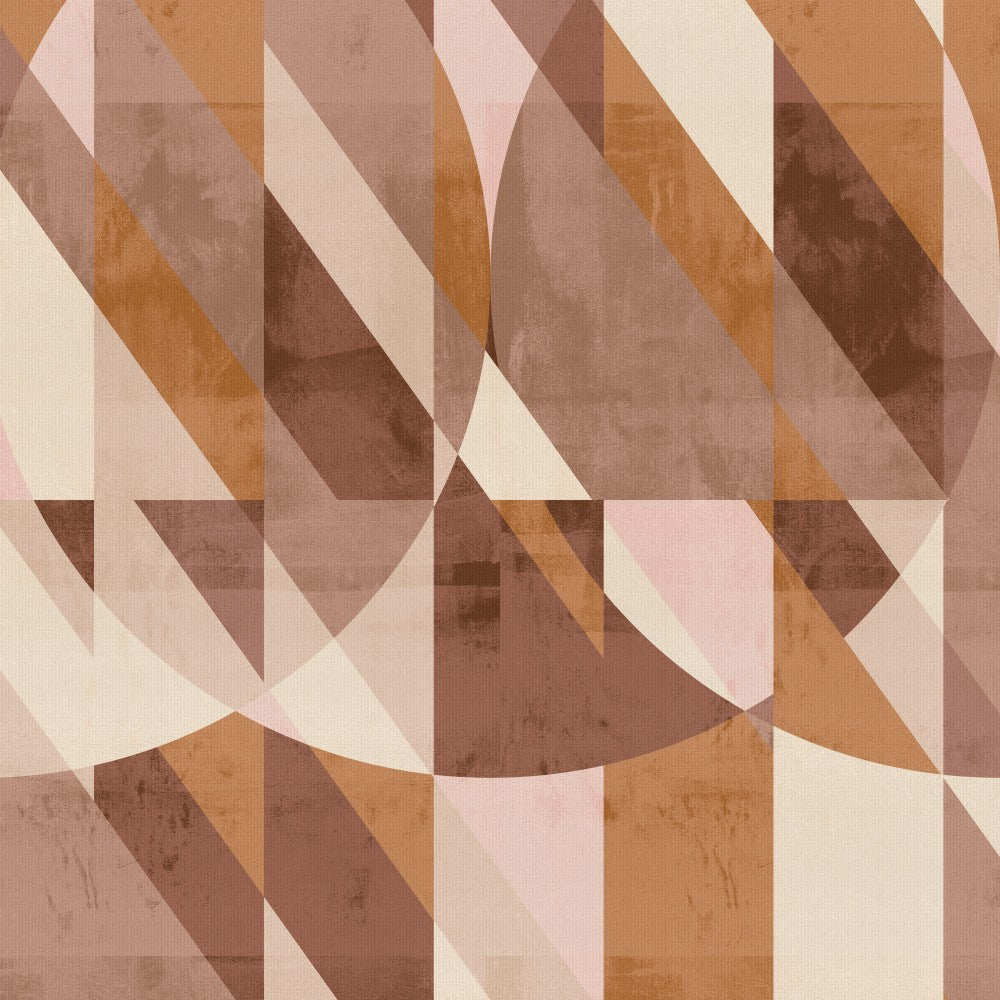 Mid Century Bauhaus Shapes  in terracotta