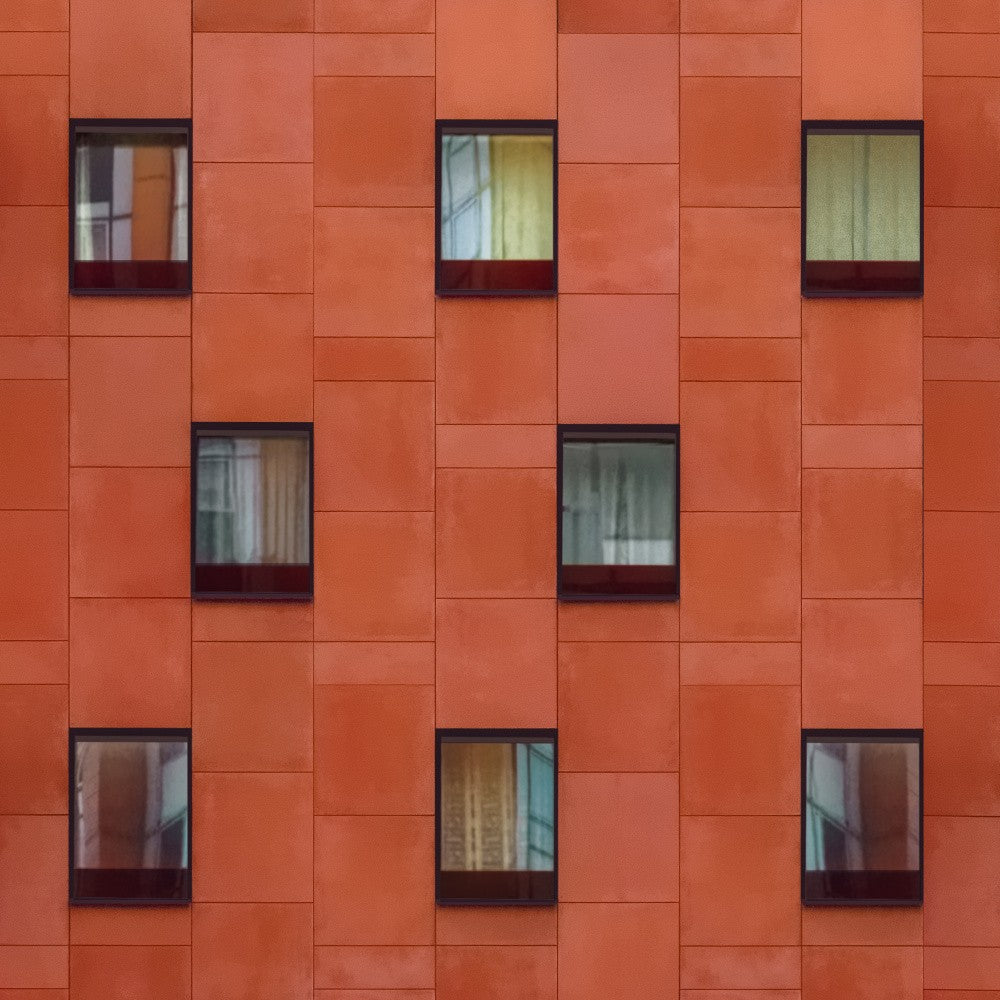 Reflections in a red wall