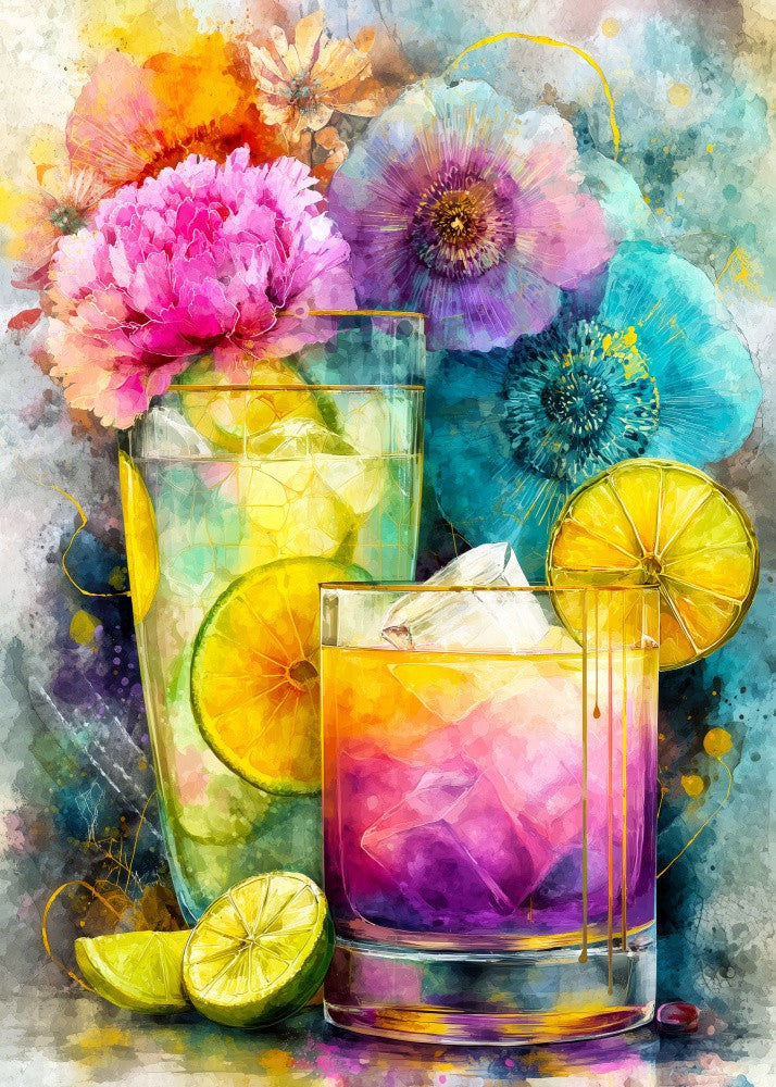 Tropical Vibes Island Life and Refreshing Treats 2 Drinks