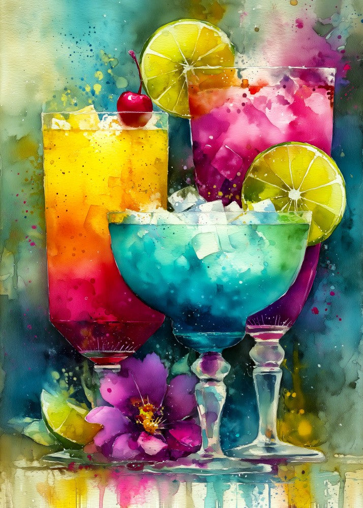 Tropical Vibes Island Life and Refreshing Treats 3 Drinks