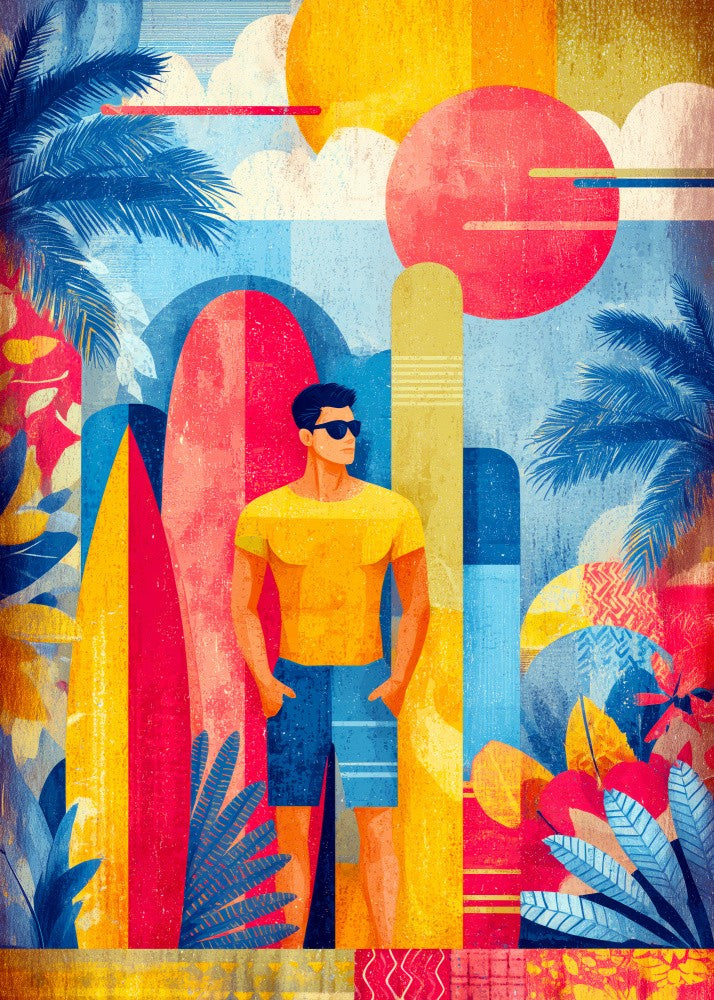 Tropical Vibes Island Life and Refreshing Treats 42 Surfer
