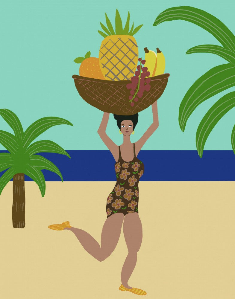 Tropical fruit at the beach