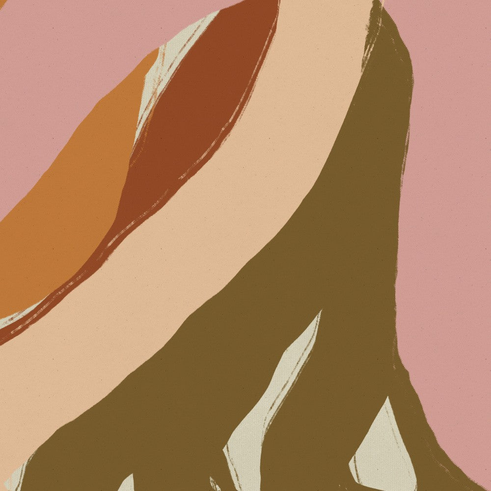 Modern Shapes and Lines In Pink, Green, Terra, Orange