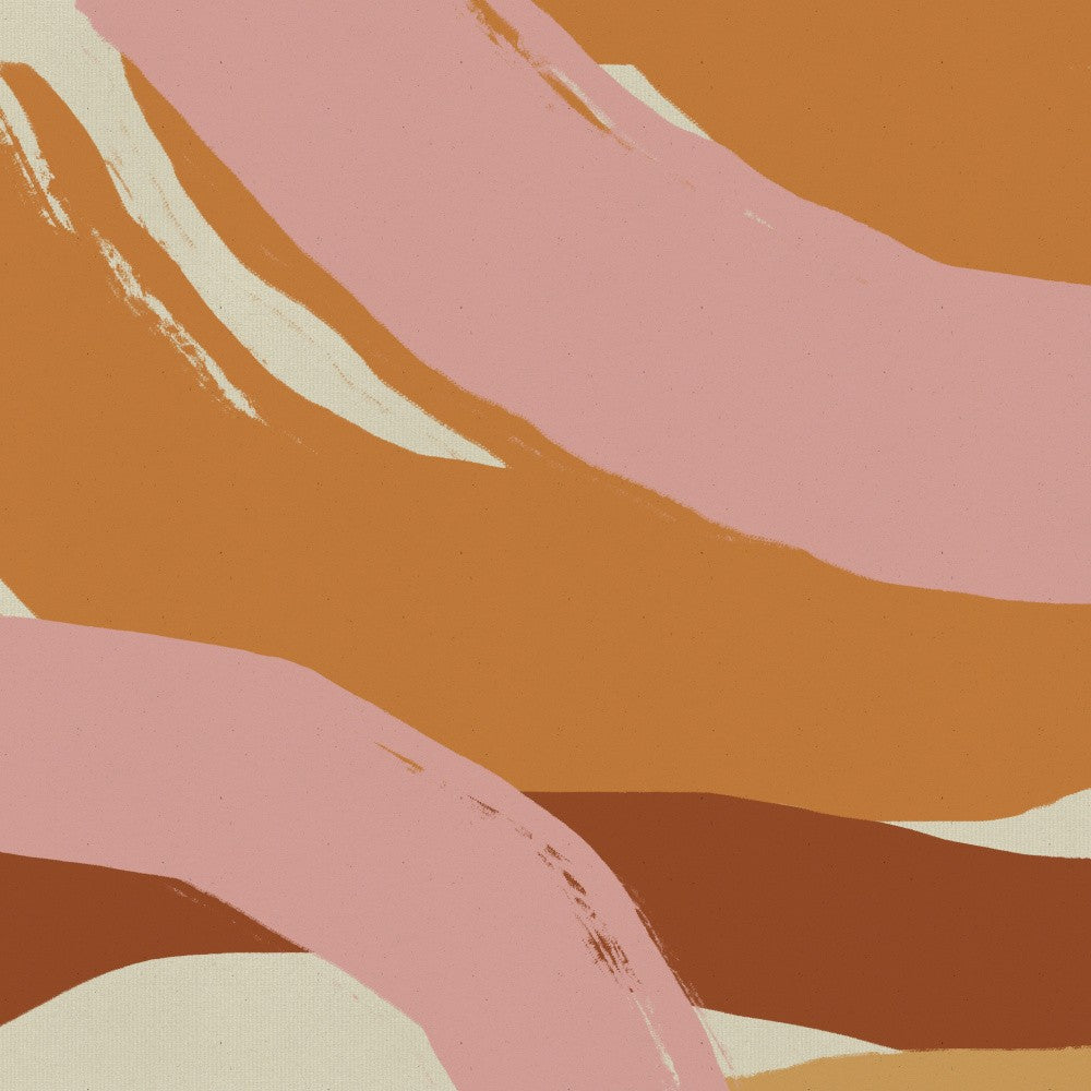 Modern Shapes and Lines In Pink, Orange, Terra