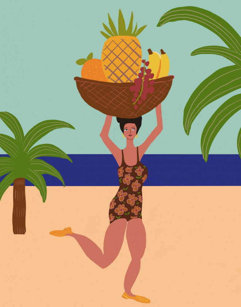 Tropical fruit at the beach