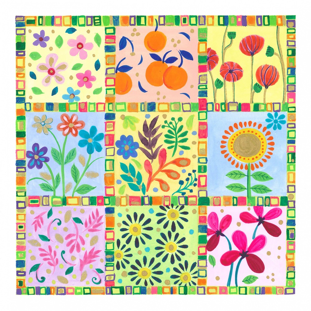 Blumiges Quadrat
