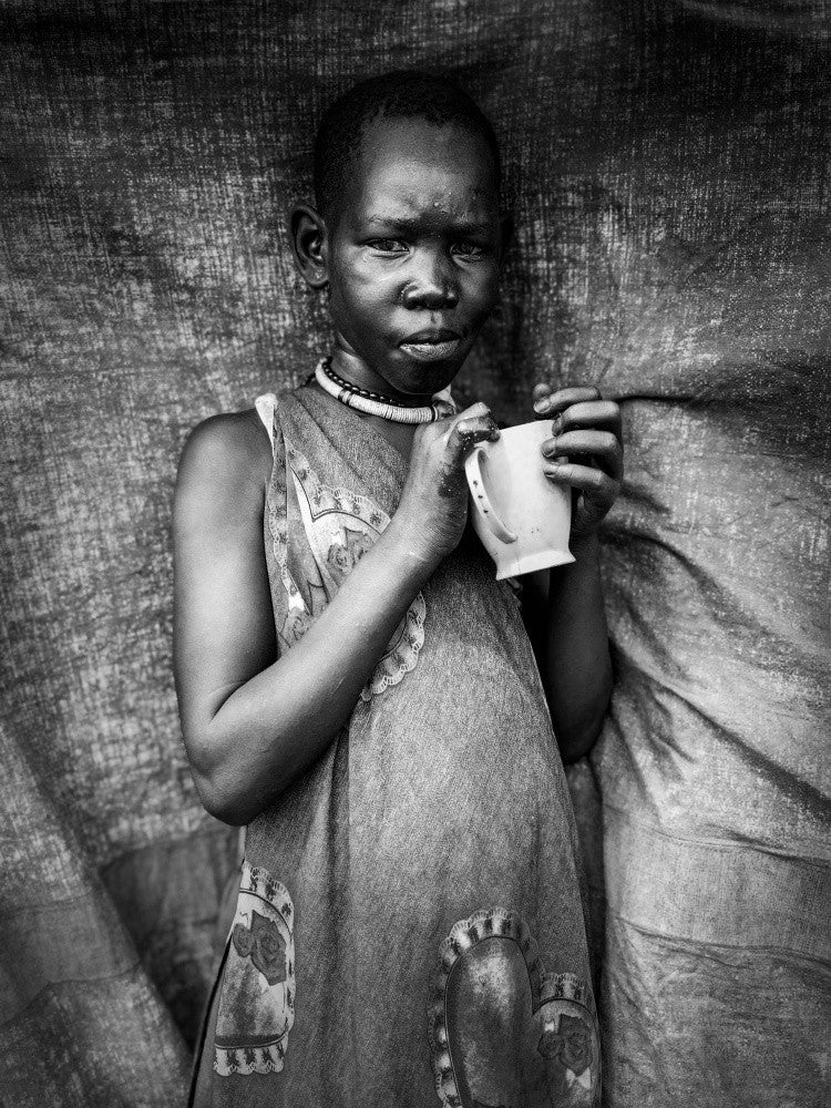 The girl with the cup