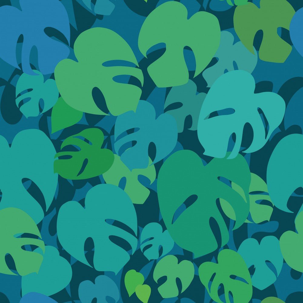 Tropical Foliage Blue pattern