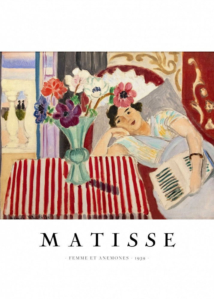 Femme Et Anémones