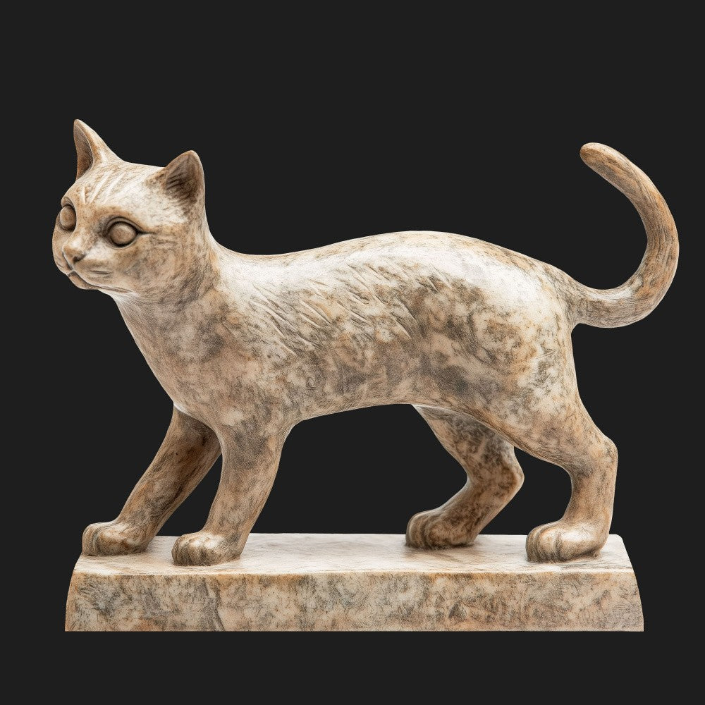 Renaissance Statuette Walking Cat