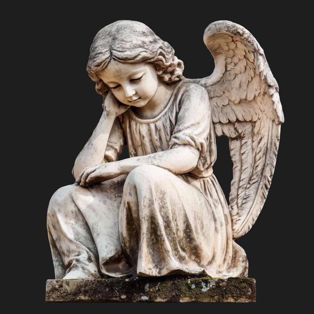 Renaissance Pensive Angel Statuette