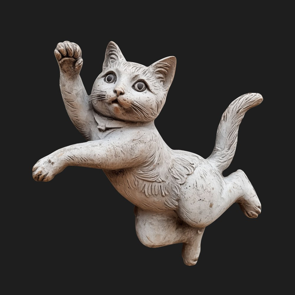 Renaissance Statuette Playful Kitten