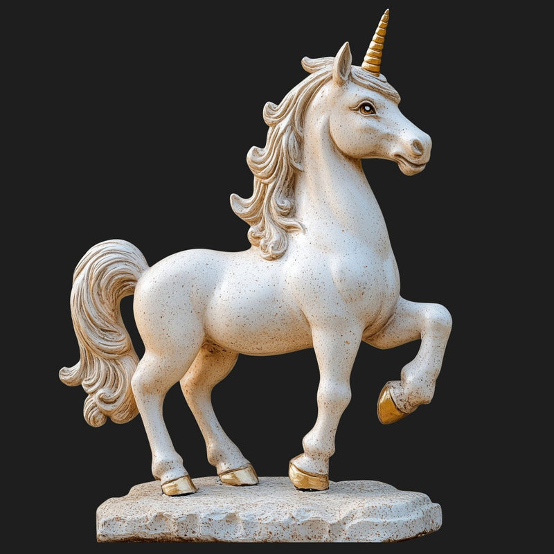 Renaissance Statuette Galanter Schritt des Einhorns