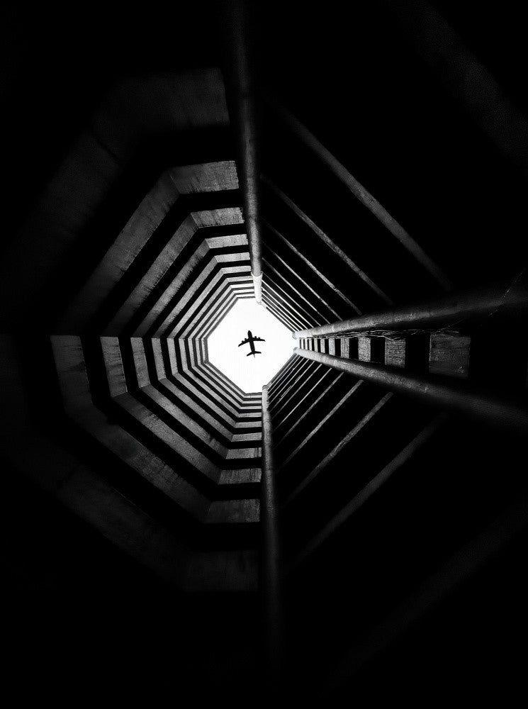 Flying Over Tubular Building