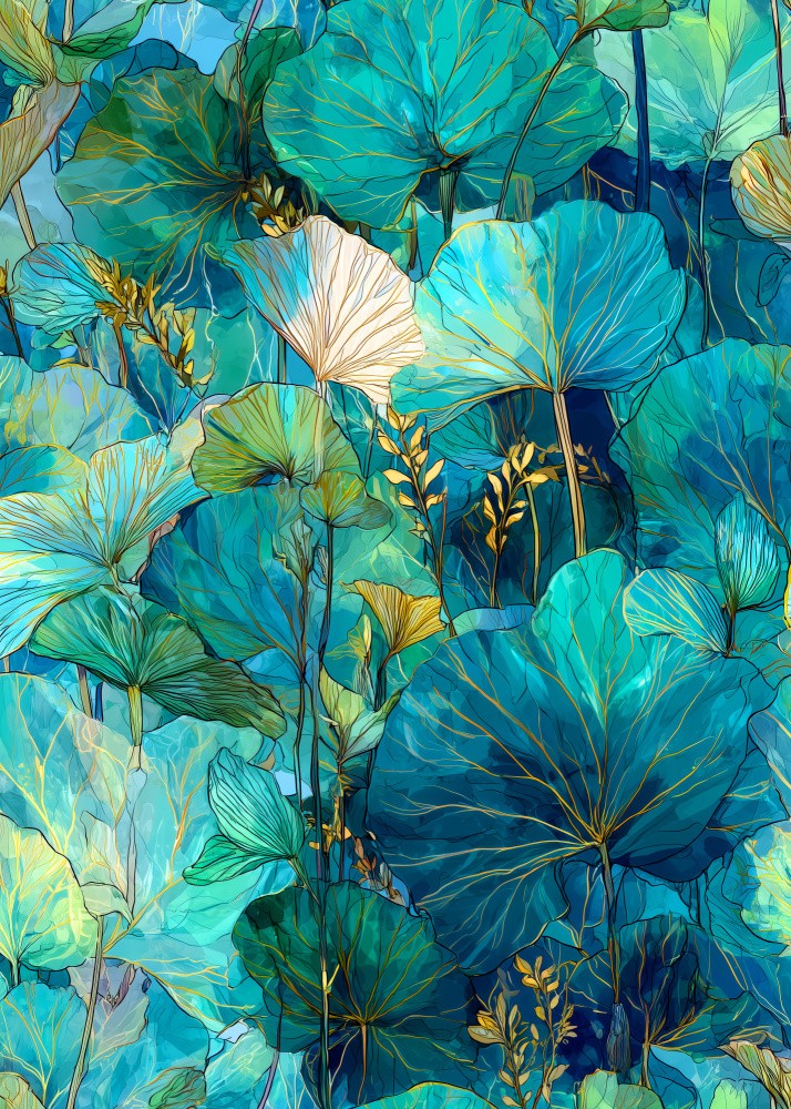 Tropical Vibes Floral Foliage Leaves  (12)