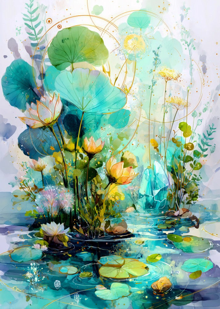 Tropical Vibes Floral Foliage Water Plants  (33)