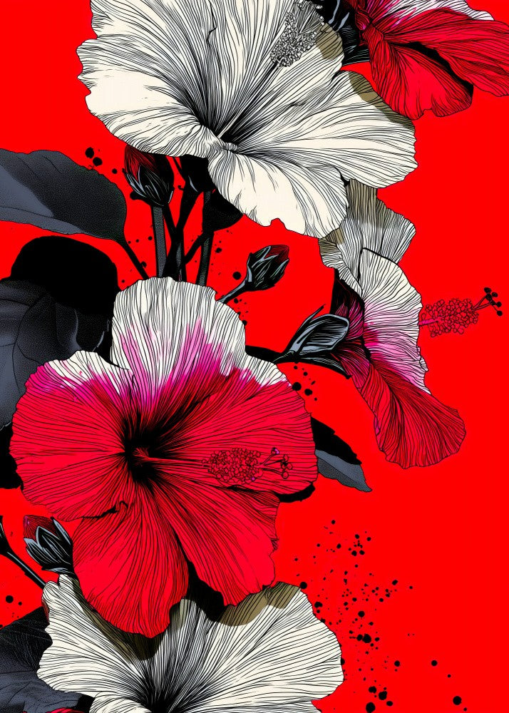 Tropical Vibes Floral Foliage Mallow (39)