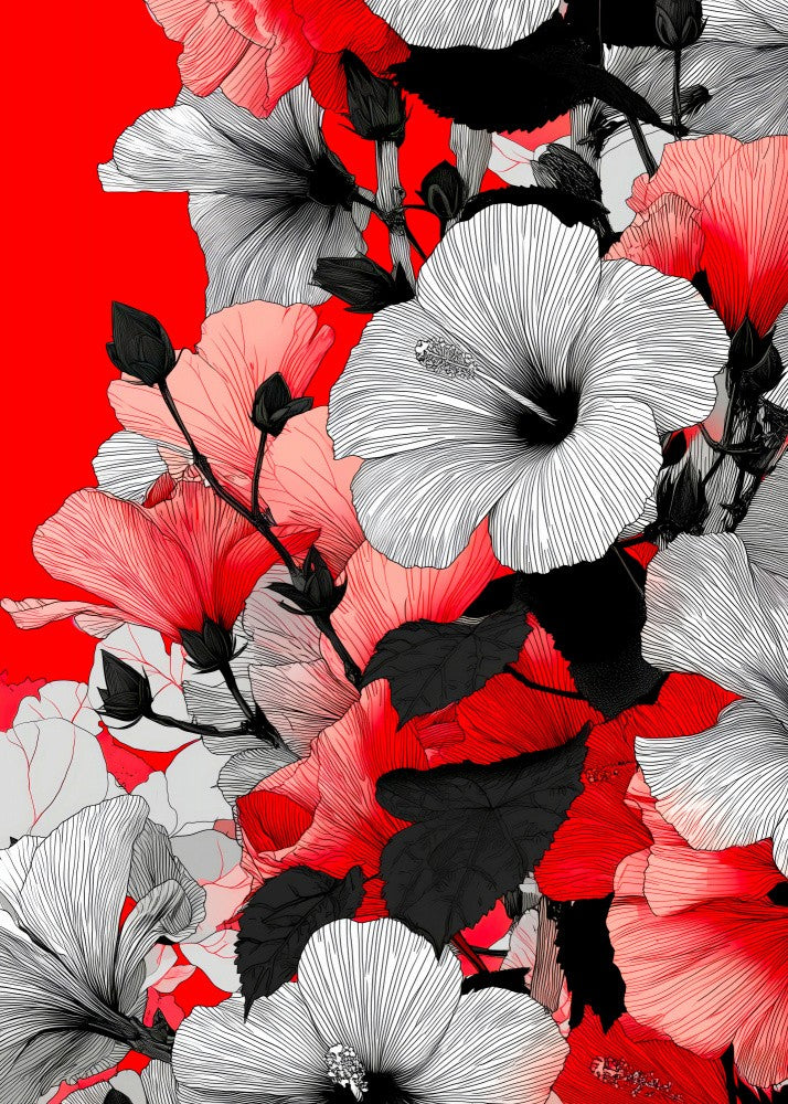 Tropical Vibes Floral Foliage Mallow (40)