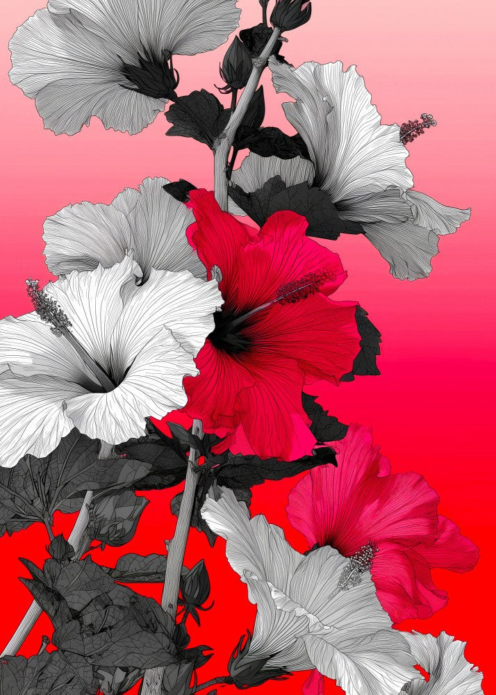 Tropical Vibes Floral Foliage Mallow plant  (41)