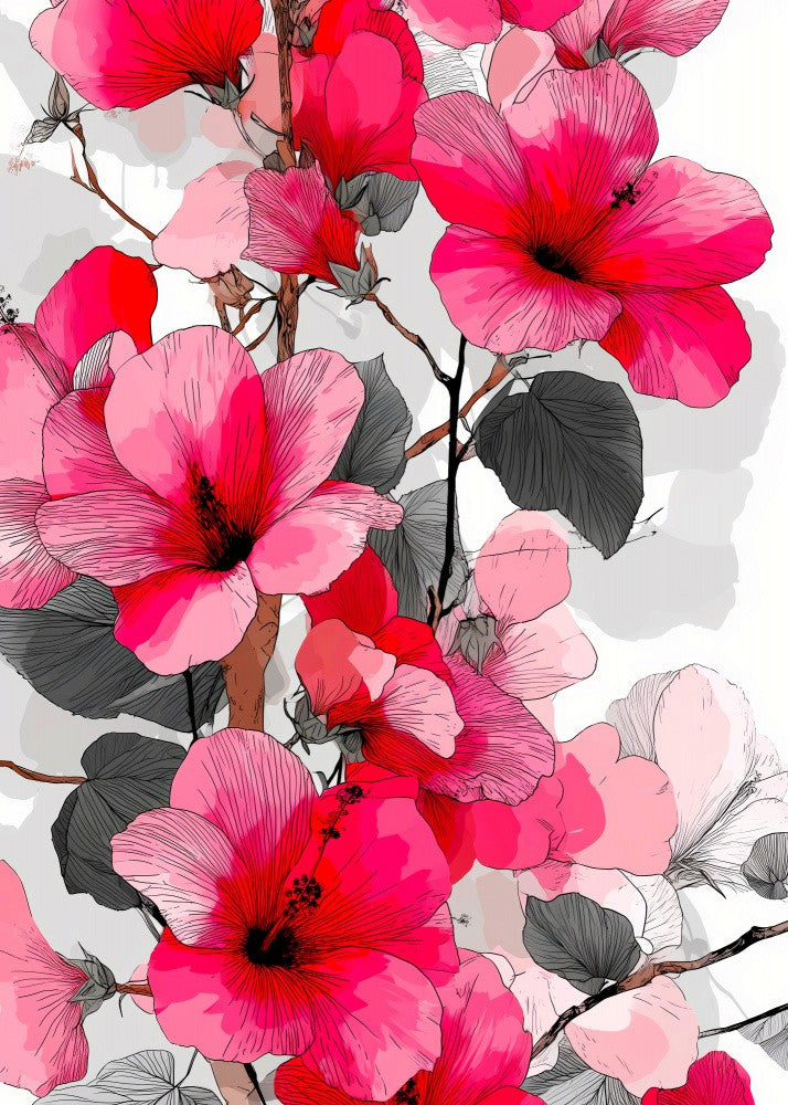 Tropical Vibes Floral Foliage Mallow (42)