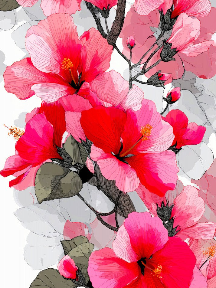 Tropical Vibes Floral Foliage Mallow (43)