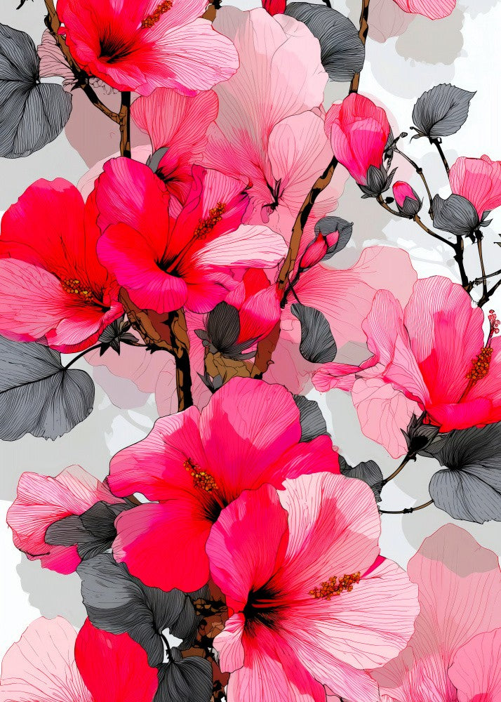 Tropical Vibes Floral Foliage Mallow (44)
