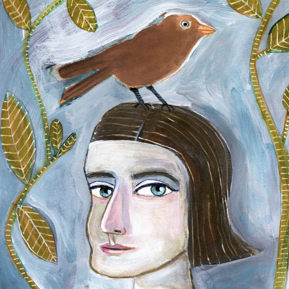 Lady with the bird