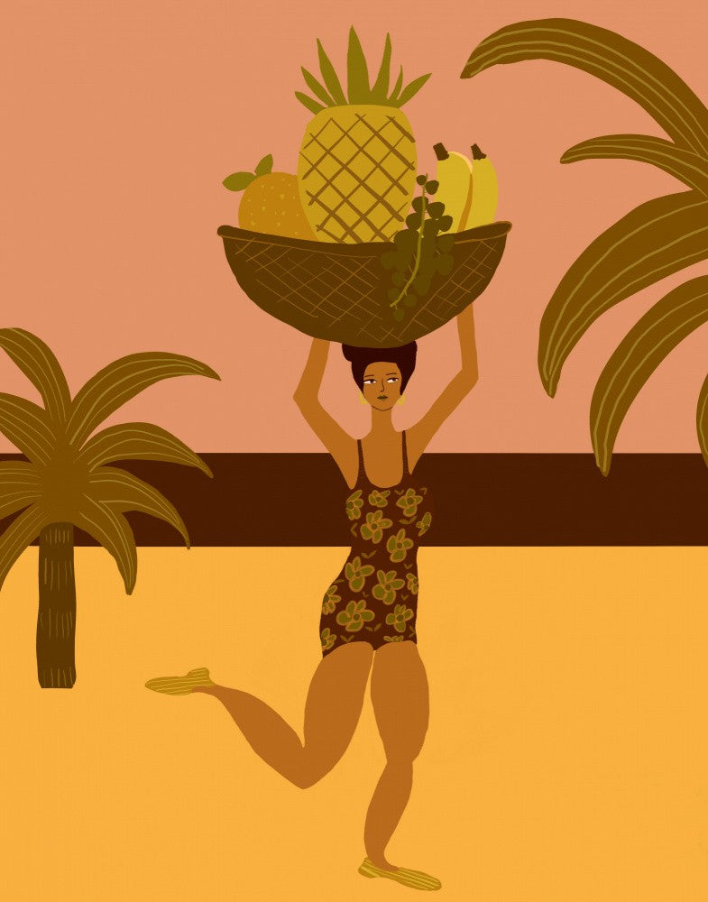 Tropical fruit at the beach