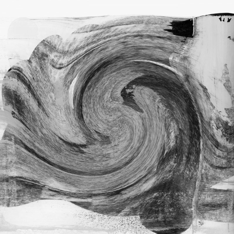 Swirl of Silence: A Monochromatic Abstract Vortex