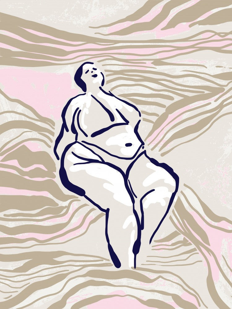 Folge den Linien Ruhige Frau im Wasser