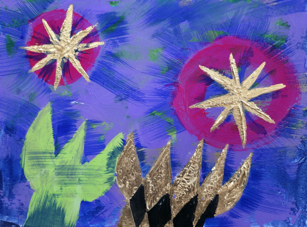 Two Flowers and Two Stars