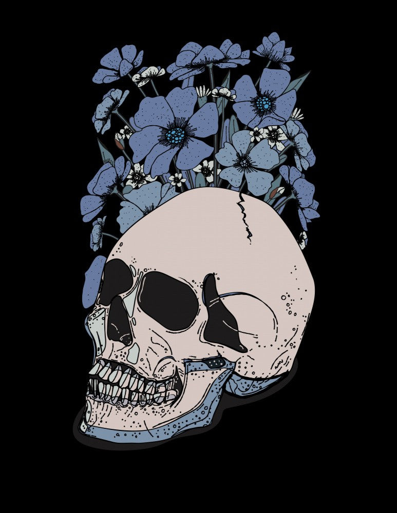 Skull And Flowers
