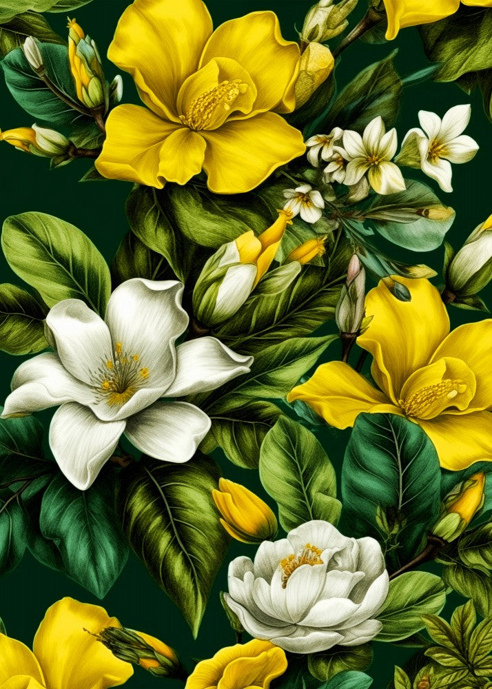 Tropical yellow flowers