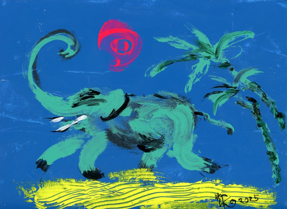 Elephant and Palms