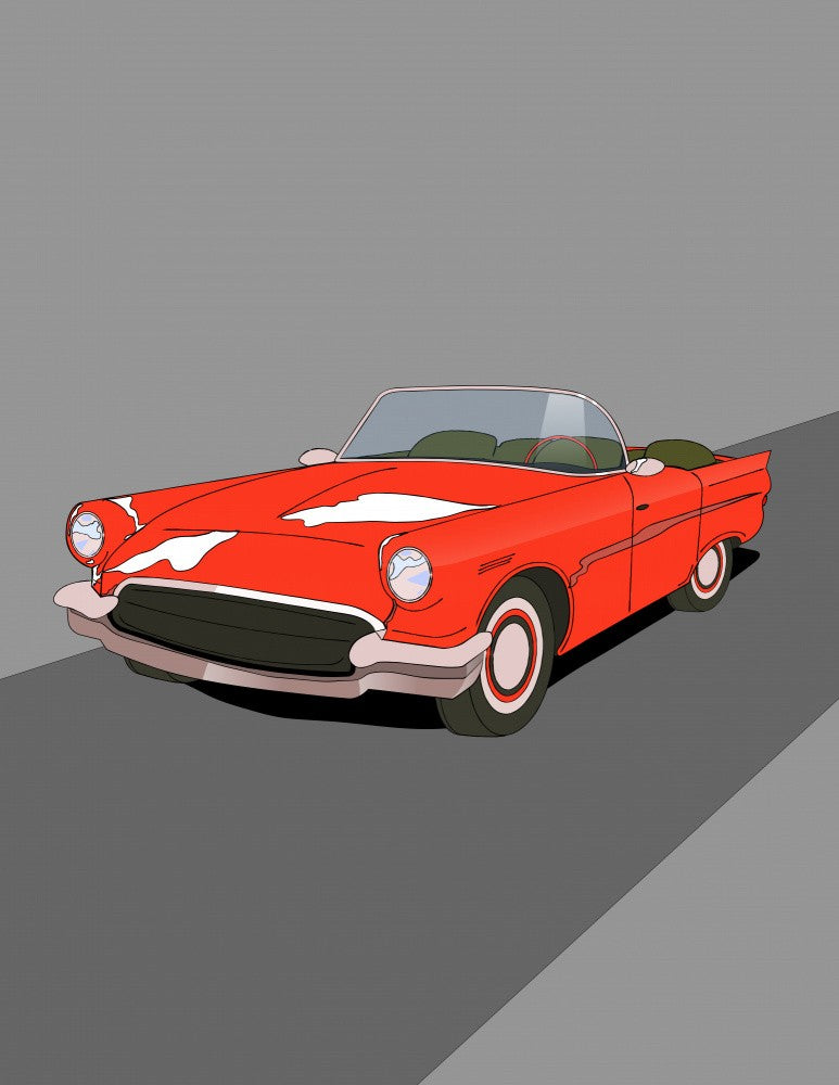 Vintage Red Sports Car