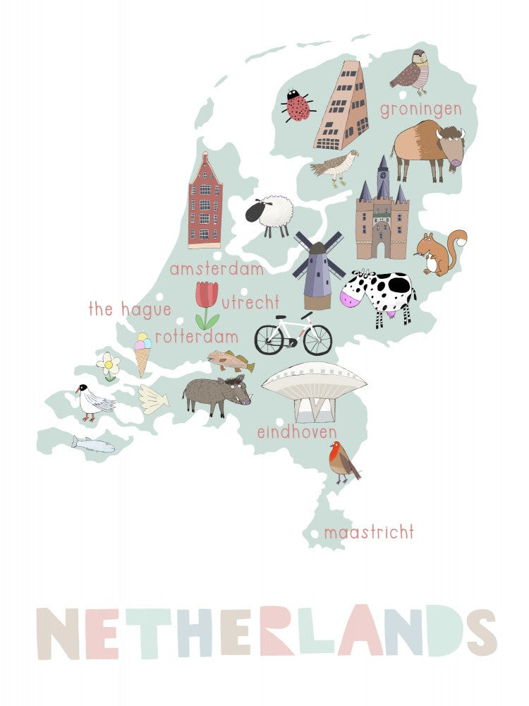 The Netherlands Illustration by Artist Carla Daly