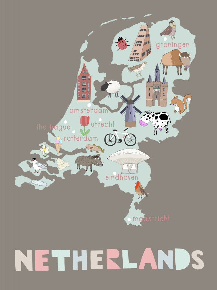 The Netherlands Illustration by Artist Carla Daly