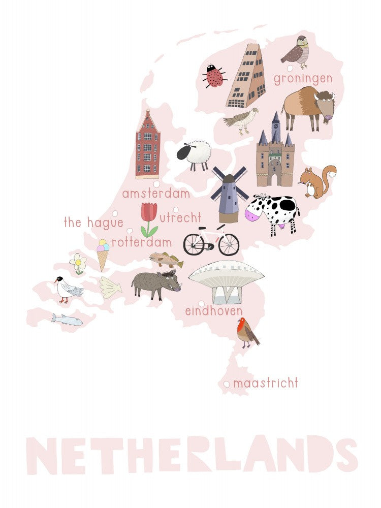 The Netherlands Illustration by Artist Carla Daly
