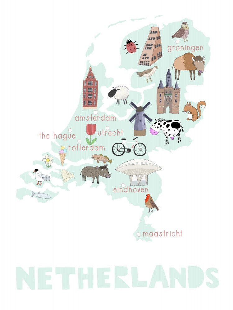The Netherlands Illustration by Artist Carla Daly
