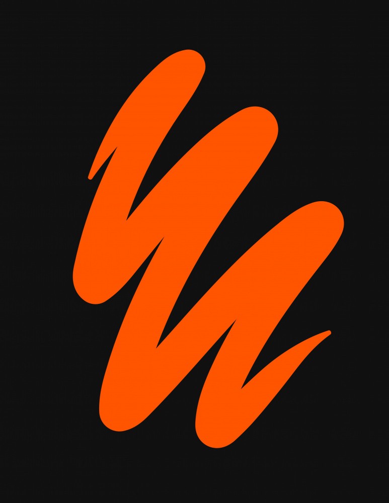 Orange And Black Abstract Paint
