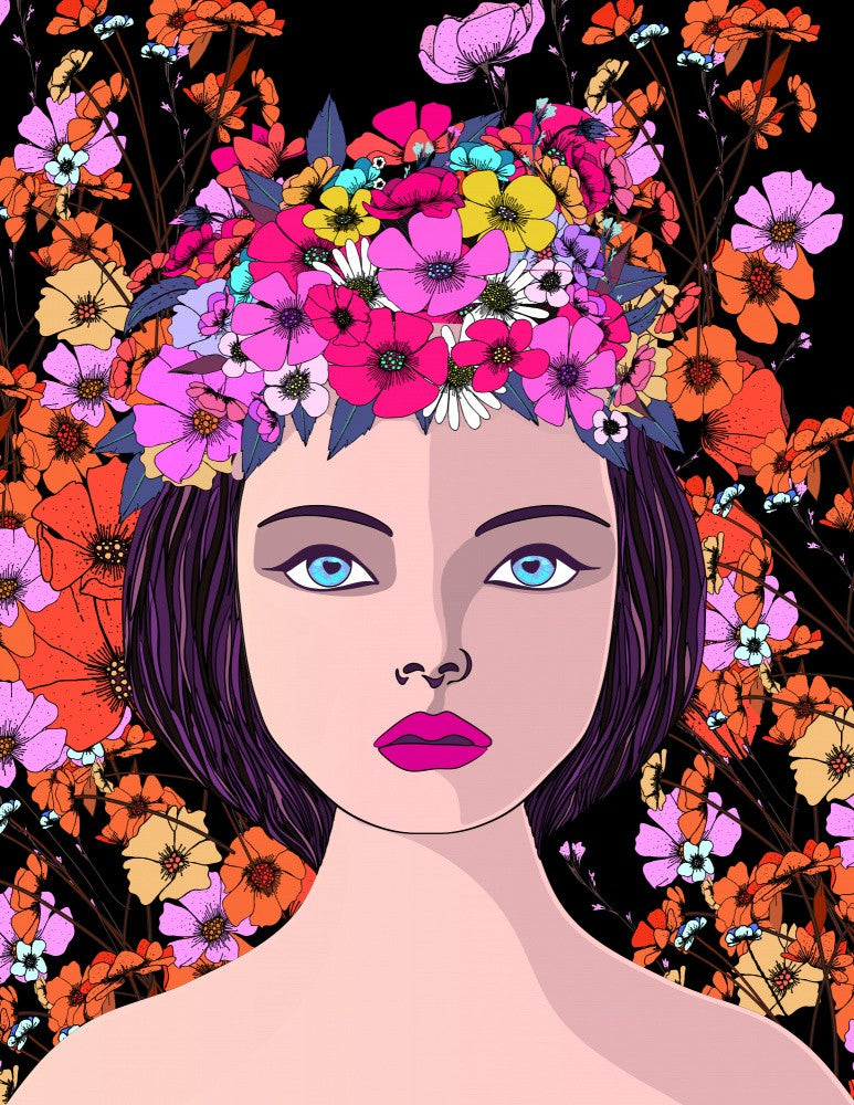 Florales Porträt