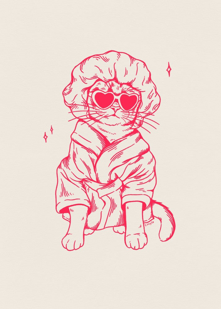 Badekatze (in Pink)