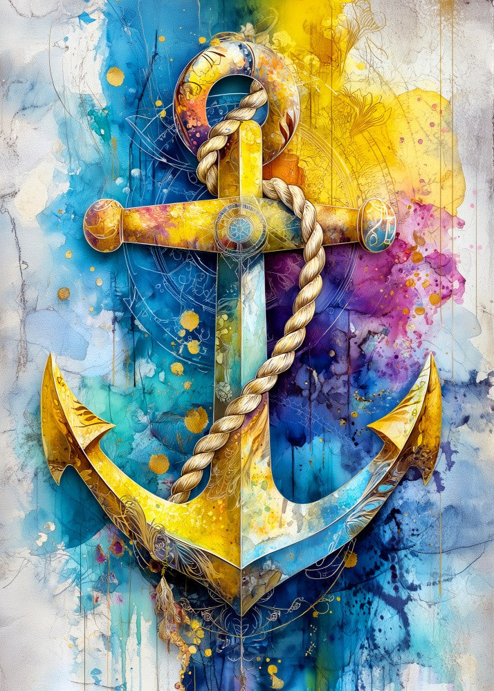 Nautica Sea Art Watercolor Anchor (1)