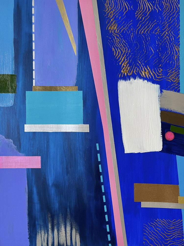 Emily in Paris - Abstract Painting – Chic Parisian Geometric Art for Home, Office or Gift Interior