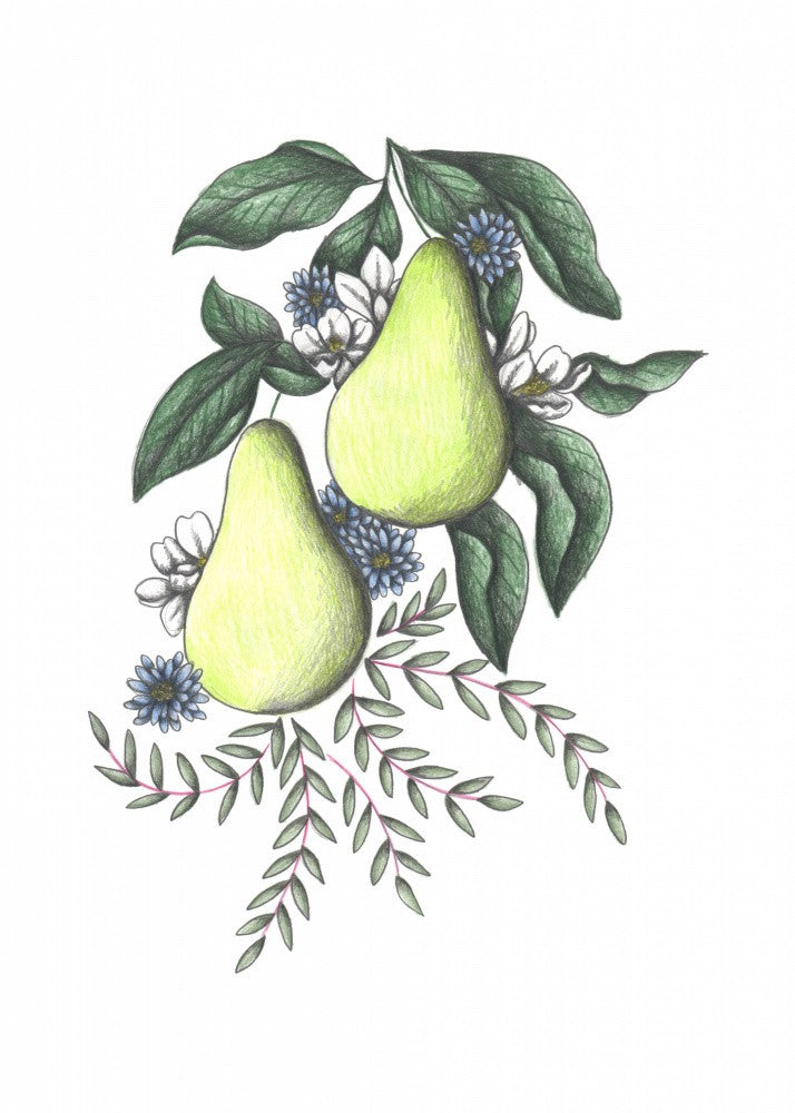 Pears & Flowers