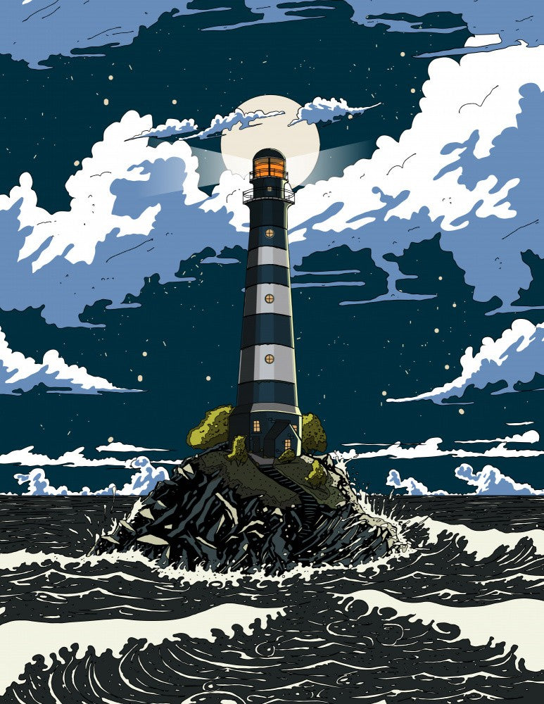 Leuchtturm bei Nacht