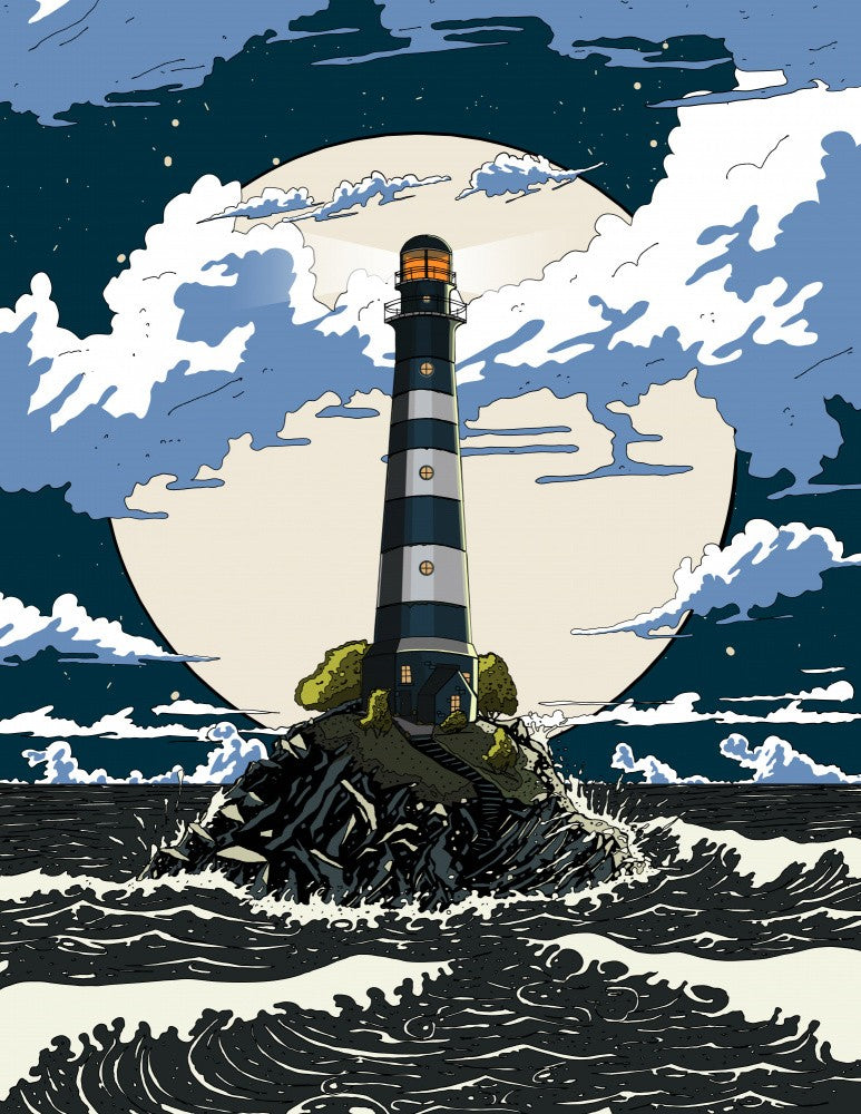 Lighthouse Under The Moon