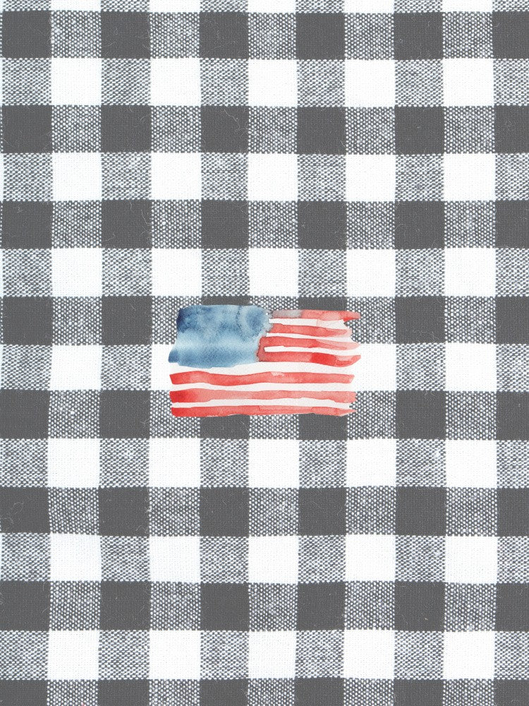 Coastal Flag Black Gingham Checks