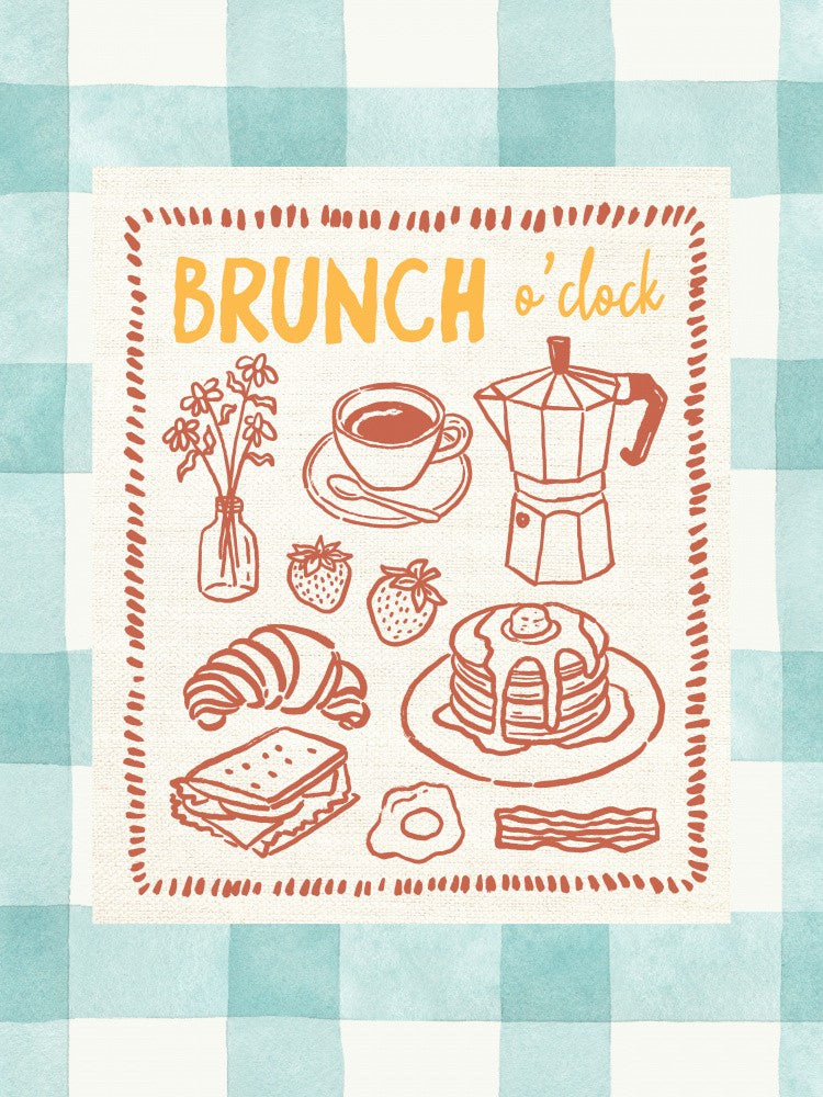 Brunch O Clock sur des carreaux verts